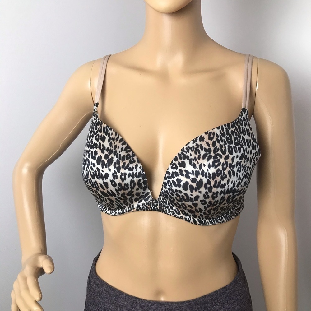 Victoria's Secret Push-Up Bra | 32DD | Cheetah Print
